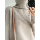 Casual Long Sleeves Loose Solid Color High-Neck Sweater Tops Casual Long Sleeves Loose Solid Color High-Neck Sweater Tops