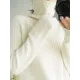 Casual Long Sleeves Loose Solid Color High-Neck Sweater Tops Casual Long Sleeves Loose Solid Color High-Neck Sweater Tops
