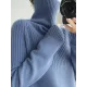 Casual Long Sleeves Loose Solid Color High-Neck Sweater Tops Casual Long Sleeves Loose Solid Color High-Neck Sweater Tops