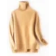 Casual Long Sleeves Loose Solid Color High-Neck Sweater Tops Casual Long Sleeves Loose Solid Color High-Neck Sweater Tops
