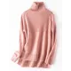 Casual Long Sleeves Loose Solid Color High-Neck Sweater Tops Casual Long Sleeves Loose Solid Color High-Neck Sweater Tops