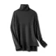 Casual Long Sleeves Loose Solid Color High-Neck Sweater Tops Casual Long Sleeves Loose Solid Color High-Neck Sweater Tops
