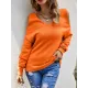 Casual Long Sleeves Solid Color Halter-Neck Sweater Tops Casual Long Sleeves Solid Color Halter-Neck Sweater Tops