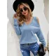 Casual Long Sleeves Solid Color Halter-Neck Sweater Tops Casual Long Sleeves Solid Color Halter-Neck Sweater Tops