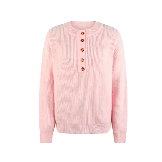 Casual Long Sleeves Solid Color Round-Neck Sweater Tops Casual Long Sleeves Solid Color Round-Neck Sweater Tops