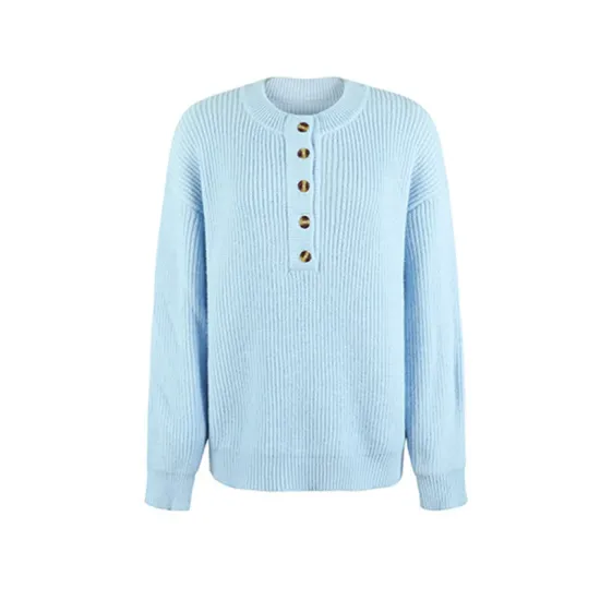 Casual Long Sleeves Solid Color Round-Neck Sweater Tops Casual Long Sleeves Solid Color Round-Neck Sweater Tops