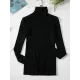 Simple Skinny Solid Color High-Neck Sweater Tops Simple Skinny Solid Color High-Neck Sweater Tops