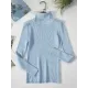 Simple Skinny Solid Color High-Neck Sweater Tops Simple Skinny Solid Color High-Neck Sweater Tops