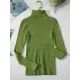 Simple Skinny Solid Color High-Neck Sweater Tops Simple Skinny Solid Color High-Neck Sweater Tops