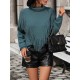 Solid Color Tasseled Long Sleeves Loose High-neck Sweater Tops Pullovers Knitwear Solid Color Tasseled Long Sleeves Loose High-neck Sweater Tops Pullovers Knitwear