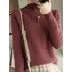 Skinny Solid Color Half Turtleneck Sweater Tops Skinny Solid Color Half Turtleneck Sweater Tops