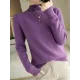 Skinny Solid Color Half Turtleneck Sweater Tops Skinny Solid Color Half Turtleneck Sweater Tops