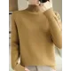 Skinny Solid Color Half Turtleneck Sweater Tops Skinny Solid Color Half Turtleneck Sweater Tops