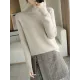 Skinny Solid Color Half Turtleneck Sweater Tops Skinny Solid Color Half Turtleneck Sweater Tops
