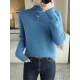 Skinny Solid Color Half Turtleneck Sweater Tops Skinny Solid Color Half Turtleneck Sweater Tops
