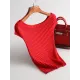 Solid Color Short Sleeves Skinny Boat Neck Sweater Pullovers Knitwear Solid Color Short Sleeves Skinny Boat Neck Sweater Pullovers Knitwear