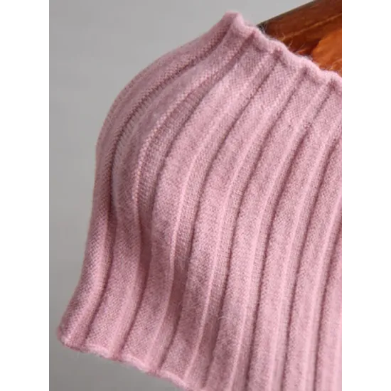 Solid Color Short Sleeves Skinny Boat Neck Sweater Pullovers Knitwear Solid Color Short Sleeves Skinny Boat Neck Sweater Pullovers Knitwear