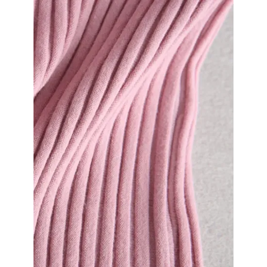 Solid Color Short Sleeves Skinny Boat Neck Sweater Pullovers Knitwear Solid Color Short Sleeves Skinny Boat Neck Sweater Pullovers Knitwear