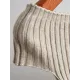 Solid Color Short Sleeves Skinny Boat Neck Sweater Pullovers Knitwear Solid Color Short Sleeves Skinny Boat Neck Sweater Pullovers Knitwear