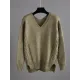 Urban Loose Solid Color V-Neck Sweater Tops& Wide Leg Pants Suits Urban Loose Solid Color V-Neck Sweater Tops& Wide Leg Pants Suits
