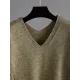Urban Loose Solid Color V-Neck Sweater Tops& Wide Leg Pants Suits Urban Loose Solid Color V-Neck Sweater Tops& Wide Leg Pants Suits