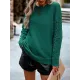 Solid Color Long Sleeves Loose Round-Neck Sweater Pullovers Solid Color Long Sleeves Loose Round-Neck Sweater Pullovers