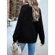 Solid Color Long Sleeves Loose Round-Neck Sweater Pullovers Solid Color Long Sleeves Loose Round-Neck Sweater Pullovers