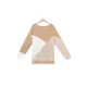 Casual Long Sleeves Loose Contrast Color Round-Neck Sweater Tops Casual Long Sleeves Loose Contrast Color Round-Neck Sweater Tops