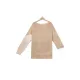 Casual Long Sleeves Loose Contrast Color Round-Neck Sweater Tops Casual Long Sleeves Loose Contrast Color Round-Neck Sweater Tops
