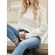 Hollow Solid Color Long Sleeves Loose Round-Neck Sweater Tops Pullovers Knitwear Hollow Solid Color Long Sleeves Loose Round-Neck Sweater Tops Pullovers Knitwear