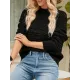 Hollow Solid Color Long Sleeves Loose Round-Neck Sweater Tops Pullovers Knitwear Hollow Solid Color Long Sleeves Loose Round-Neck Sweater Tops Pullovers Knitwear