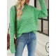 Hollow Solid Color Long Sleeves Loose Round-Neck Sweater Tops Pullovers Knitwear Hollow Solid Color Long Sleeves Loose Round-Neck Sweater Tops Pullovers Knitwear