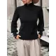 Beaded Split-Joint Long Sleeves Loose High-neck Sweater Tops Pullovers Knitwear Beaded Split-Joint Long Sleeves Loose High-neck Sweater Tops Pullovers Knitwear