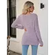 Casual Long Sleeves Skinny Solid Color Square-Neck Sweater Tops Casual Long Sleeves Skinny Solid Color Square-Neck Sweater Tops