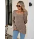 Casual Long Sleeves Skinny Solid Color Square-Neck Sweater Tops Casual Long Sleeves Skinny Solid Color Square-Neck Sweater Tops
