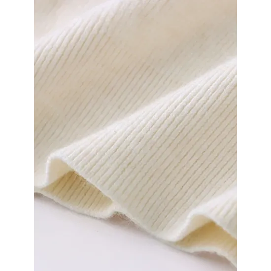 Buttoned Split-Joint Long Sleeves High-Neck Sweater Tops Buttoned Split-Joint Long Sleeves High-Neck Sweater Tops