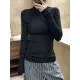 Solid Color Long Sleeves Skinny High-Neck Sweater Tops Pullovers Solid Color Long Sleeves Skinny High-Neck Sweater Tops Pullovers