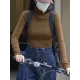 Solid Color Long Sleeves Skinny High-Neck Sweater Tops Pullovers Solid Color Long Sleeves Skinny High-Neck Sweater Tops Pullovers
