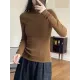 Solid Color Long Sleeves Skinny High-Neck Sweater Tops Pullovers Solid Color Long Sleeves Skinny High-Neck Sweater Tops Pullovers