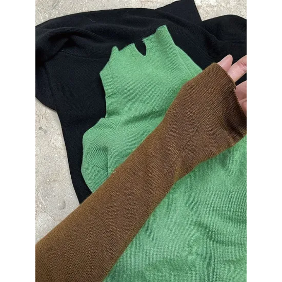 Solid Color Long Sleeves Skinny High-Neck Sweater Tops Pullovers Solid Color Long Sleeves Skinny High-Neck Sweater Tops Pullovers
