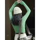 Solid Color Long Sleeves Skinny High-Neck Sweater Tops Pullovers Solid Color Long Sleeves Skinny High-Neck Sweater Tops Pullovers