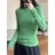 Solid Color Long Sleeves Skinny High-Neck Sweater Tops Pullovers Solid Color Long Sleeves Skinny High-Neck Sweater Tops Pullovers