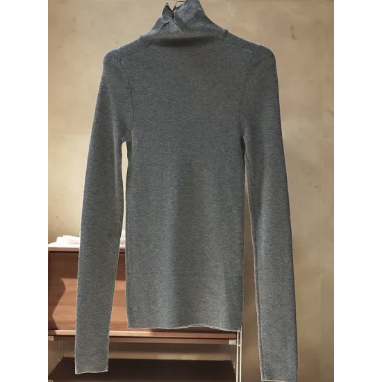 Solid Color Long Sleeves Skinny High-Neck Sweater Tops Pullovers Solid Color Long Sleeves Skinny High-Neck Sweater Tops Pullovers