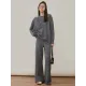 Urban Loose Solid Round-Neck Vest Top& V-Neck Sweater Tops& Wide Leg Pants Three-Piece Set Urban Loose Solid Round-Neck Vest Top& V-Neck Sweater Tops& Wide Leg Pants Three-Piece Set