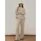 Urban Loose Solid Round-Neck Vest Top& V-Neck Sweater Tops& Wide Leg Pants Three-Piece Set Urban Loose Solid Round-Neck Vest Top& V-Neck Sweater Tops& Wide Leg Pants Three-Piece Set