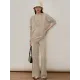 Urban Loose Solid Round-Neck Vest Top& V-Neck Sweater Tops& Wide Leg Pants Three-Piece Set Urban Loose Solid Round-Neck Vest Top& V-Neck Sweater Tops& Wide Leg Pants Three-Piece Set