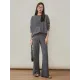 Urban Loose Solid Round-Neck Vest Top& V-Neck Sweater Tops& Wide Leg Pants Three-Piece Set Urban Loose Solid Round-Neck Vest Top& V-Neck Sweater Tops& Wide Leg Pants Three-Piece Set