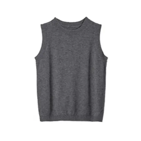 Urban Loose Solid Round-Neck Vest Top& V-Neck Sweater Tops& Wide Leg Pants Three-Piece Set Urban Loose Solid Round-Neck Vest Top& V-Neck Sweater Tops& Wide Leg Pants Three-Piece Set