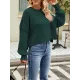 Solid Color Split-Joint Split-Side Batwing Sleeves High-Low Round-Neck Sweater Tops Pullovers Solid Color Split-Joint Split-Side Batwing Sleeves High-Low Round-Neck Sweater Tops Pullovers