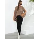 Casual Long Sleeves Loose Contrast Color Half Turtleneck Sweater Tops Casual Long Sleeves Loose Contrast Color Half Turtleneck Sweater Tops